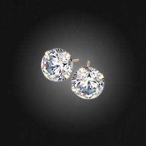 LA PLANETE 1CT Gold Solitaire Earring